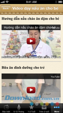 Thực đơn cho bé